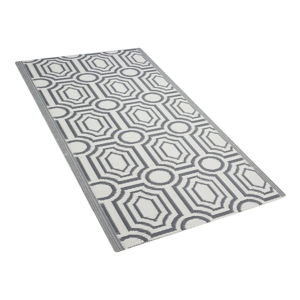 Sivo-biely vonkajší koberec Monobeli mismo, 90 x 180 cm
