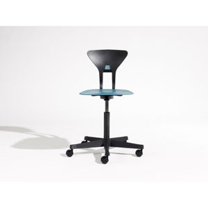 Modro-čierna detská otočná stolička na kolieskach Flexa Ray