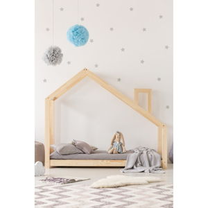 Domčeková posteľ z borovicového dreva Adeko Mila DMS, 70 × 140 cm