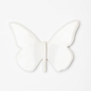 Biela ručne vyrobená nástenná dekorácia Velvet Atelier Mariposa