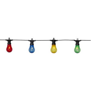 Vonkajšia svetelná LED reťaz s farebnými žiarovkami Star Trading Circus, dĺžka 5 m