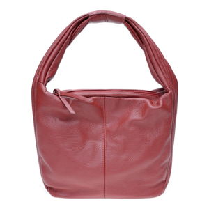 Červená kožená kabelka s 2 vreckami Isabella Rhea
