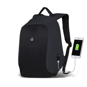 Tmavosivo-čierny batoh s USB portom My Valice SECRET Smart Bag