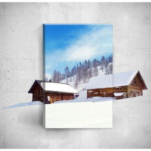 Nástenný 3D obraz Mosticx Winter Huts, 40 × 60 cm