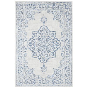 Modro-krémový vonkajší koberec NORTHRUGS Tilos, 200 x 290 cm