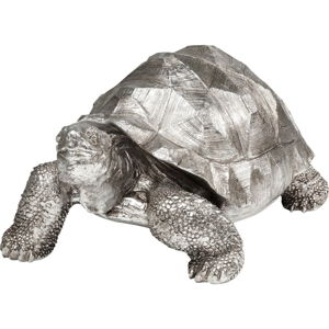 Dekoratívna soška korytnačky v striebornej farbe Kare Design Turtle