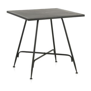 Čierny kovový barový stolík Geese Industrial Style, 80 × 80 cm
