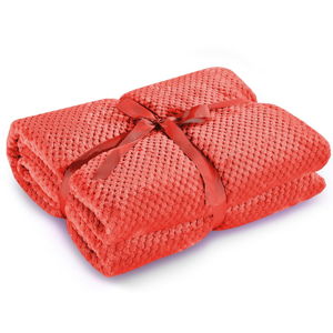 Červená deka z mikrovlákna DecoKing Henry, 220 × 240 cm