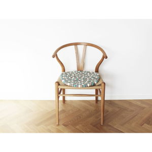 Svetlomodrý guľôčkový vlnený podsedák Wooldot Ball Chair Pad, ⌀ 39 cm