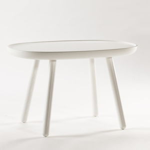 Biely stolík z masívu EMKO Naïve, 61 x 41 cm