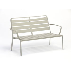 Sivá záhradná hliníková lavica z hliníka Ezeis Spring