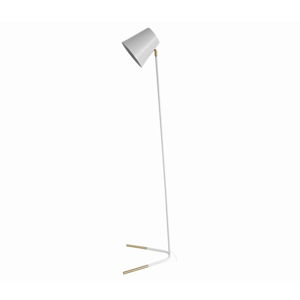 Biela voľne stojacia lampa s detailmi v zlatej farbe Leitmotiv Noble