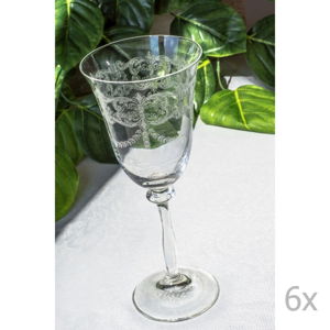 Sada 6 sklenených pohárov Floros, 250 ml