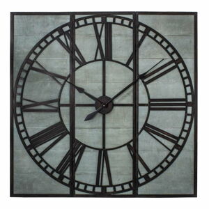 3-dielne nástenné hodiny Antic Line Industrielle, 114,5 x 114 cm