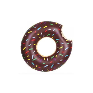 Hnedé nafukovacie koleso Gadgets House Donut, Ø 105 cm