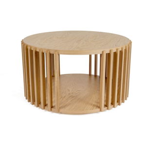 Odkladací stolík z dubového dreva Woodman Drum, ø 83 cm
