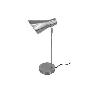 Sivá stolová lampa z broušeného kovu Leitmotiv Beaufort