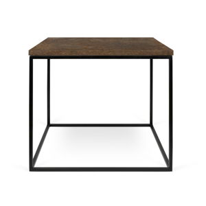 Hnedý konferenčný stolík s čiernymi nohami TemaHome Gleam, 50 cm