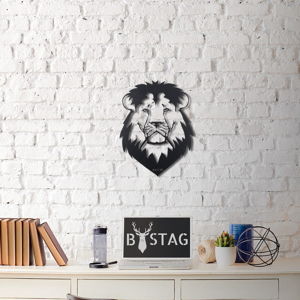 Nástenná kovová dekorácia Lion, 50 × 38 cm
