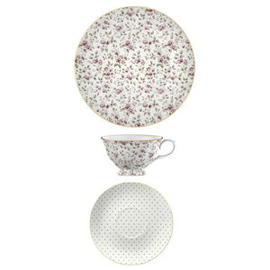 Porcelánová šálka s tanierikom a dezertný tanier Creative Tops Ditsy Floral