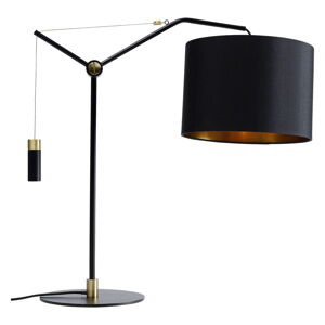 Čierna stolová lampa s textilným tienidlom (výška  55 cm) Salotto – Kare Design