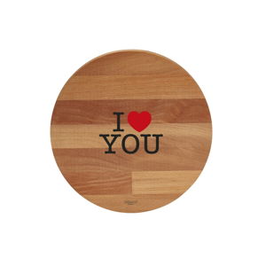 Doska na krájanie z bukového dreva Bisetti I Love You, 30 cm