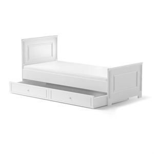 Biela detská posteľ so zásuvkou BELLAMY Ines, 90 × 200 cm