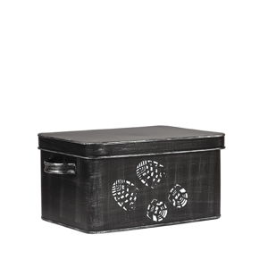 Čierny kovový box na prípravky na boty LABEL51