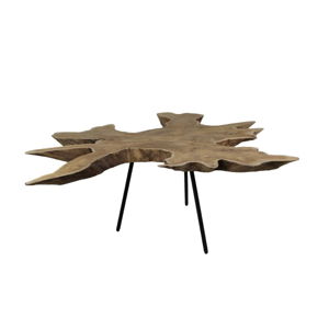 Odkladací stolík z teakového dreva HSM Collection Tribe, ⌀ 80 cm