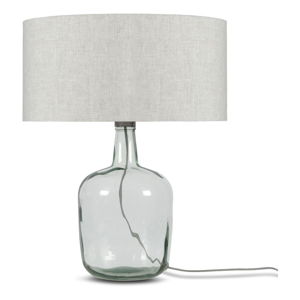 Stolová lampa so svetlobéžovým tienidlom a konštrukciou z recyklovaného skla Good&Mojo Murano, ⌀ 47 cm
