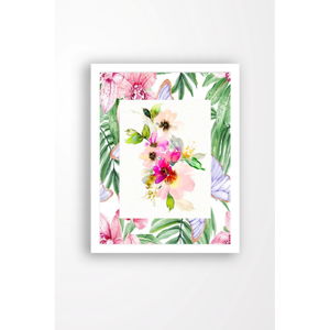 Nástenný obraz na plátne v bielom ráme Tablo Center Spring Vibes, 29 × 24 cm
