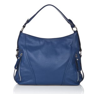 Kožená kabelka v modrej farbe Giorgio Costa Sissala