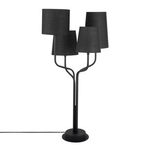 Čierna kovová stolová lampa s čiernymi tienidlami Opviq lights Aposto