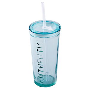 Cestovný pohár z recyklovaného skla Esschert Design Authentic, 500 ml
