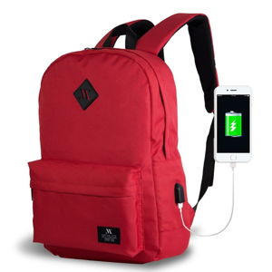 Červený batoh s USB portom My Valice SPECTA Smart Bag