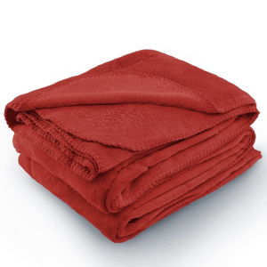 Červená deka z mikrovlákna AmeliaHome Tyler, 70 × 150 cm