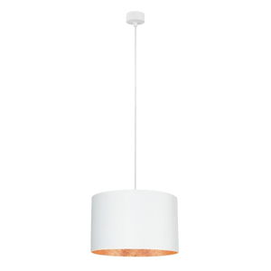 Biele stropné svietidlo s vnútrajškom v medenej farbe Sotto Luce Mika, ∅ 36 cm