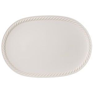 Biely porcelánový oválny tanier Villeroy & Boch Montauk, 43 x 30 cm