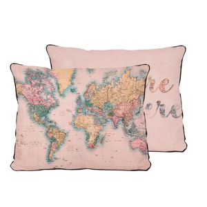 Obliečka na vankúš z mikrovlákna Surdic Pillow Map, 50 × 35 cm