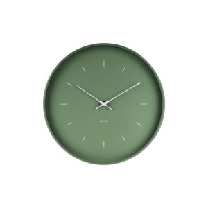 Zelené nástenné hodiny Karlsson Butterfly, Ø 27,5 cm