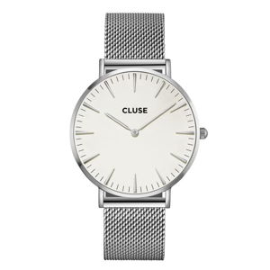 Dámske hodinky antikoro v striebornej farbe s bielym ciferníkom Cluse La Bohéme