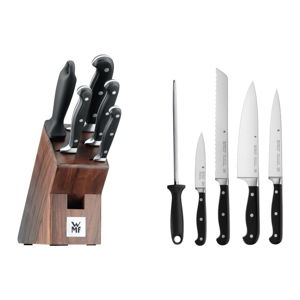Sada 4 nožov a ocieľky zo špeciálne kovanej antikoro ocele a kuchynského bloku WMF Spitzenklassen