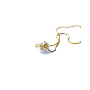 Sklenený náhrdelník v zlatej farbe Ko-ra-le Precious Wired