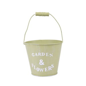 Veľké zelené vedierko Ego Dekor Garden & Flowers, výška 16 cm