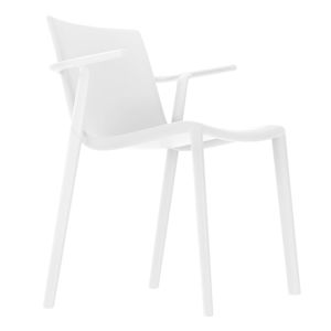 Sada 2 záhradných stoličiek s opierkami v bielej farbe Resol Kat