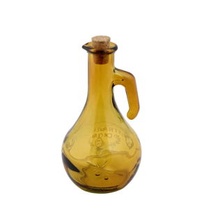 Žltá fľaša na olej z recyklovaného skla Ego Dekor Olive, 500 ml
