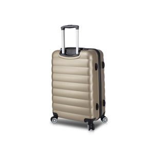 Cestovný kufor na kolieskach s USB portom v zlatej farbe My Valice COLORS RESSNO Medium Suitcase