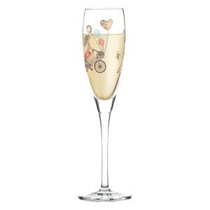 Pohár na šampanské z krištáľového skla Ritzenhoff Alice Wilson Bike, 140 ml
