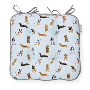 Bavlnený sedák Cooksmart ® Curious Dogs, 43 x 43 cm