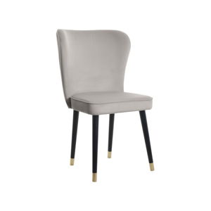 Sivá jedálenská stolička s detailmi v zlatej farbe JohnsonStyle Odette Riviera